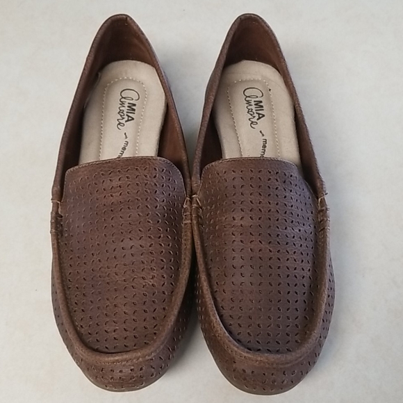 Mia Amore Shoes - MIA Amore Monaa Women's Loafers Size 9 Brown Perforated Comfort Flats NEW